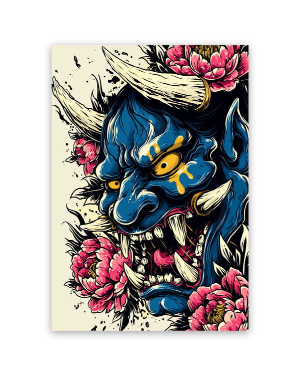 Hannya — Japanese Tattoo Art Poster | Irezumi Demon Wall Print