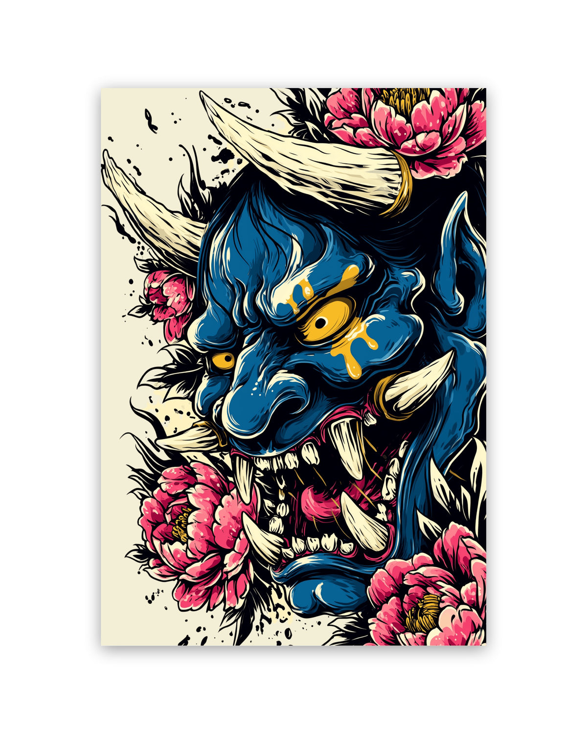 Hannya — Japanese Tattoo Art Poster | Irezumi Demon Wall Print